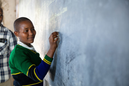 Sisilia Writing On Blackboard