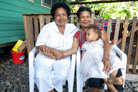 Sr Meissy and Rose and her baby Roderika. Photo Credits: Caritas Australia.