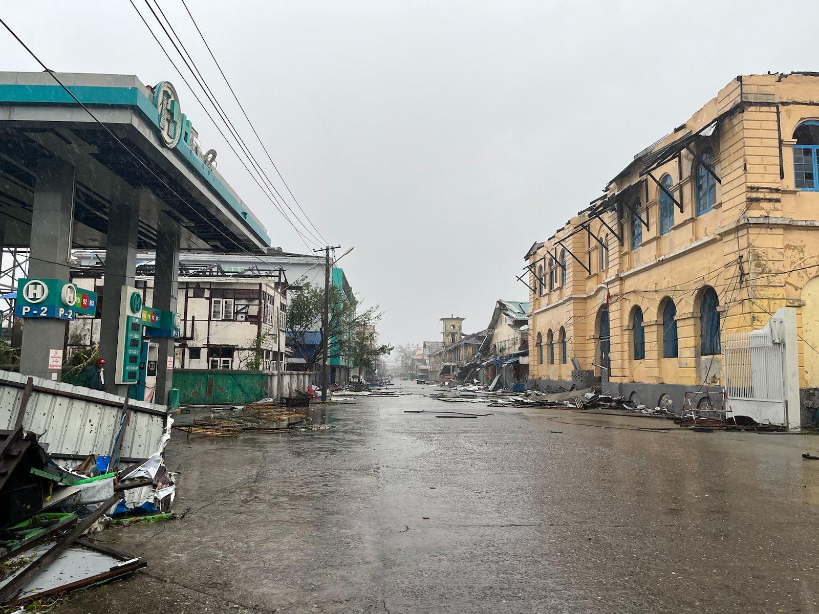 Destruction in Sittwe Town after Cyclone Mocha. Sittwe, Rakhine. Credit: Suhad Sakalla/OCHA.