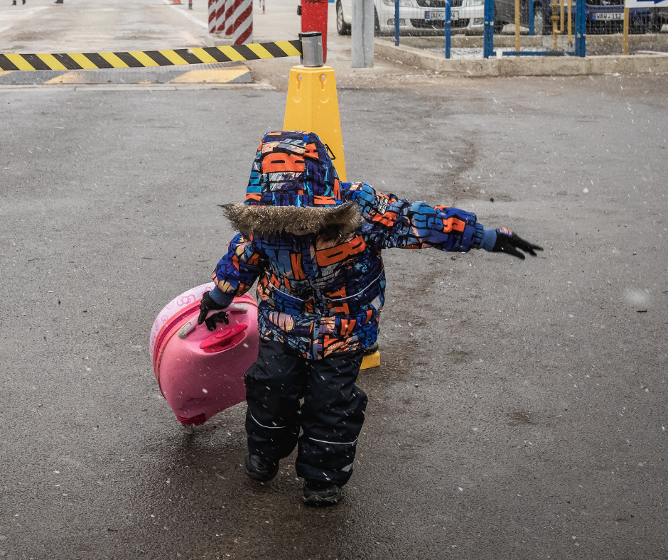 A Young Boy Who Has Fled The Bombing In Odessa, Ukraine At The Palanca Border Crossing. Photo Marijn Fidder, Caritas Germany.