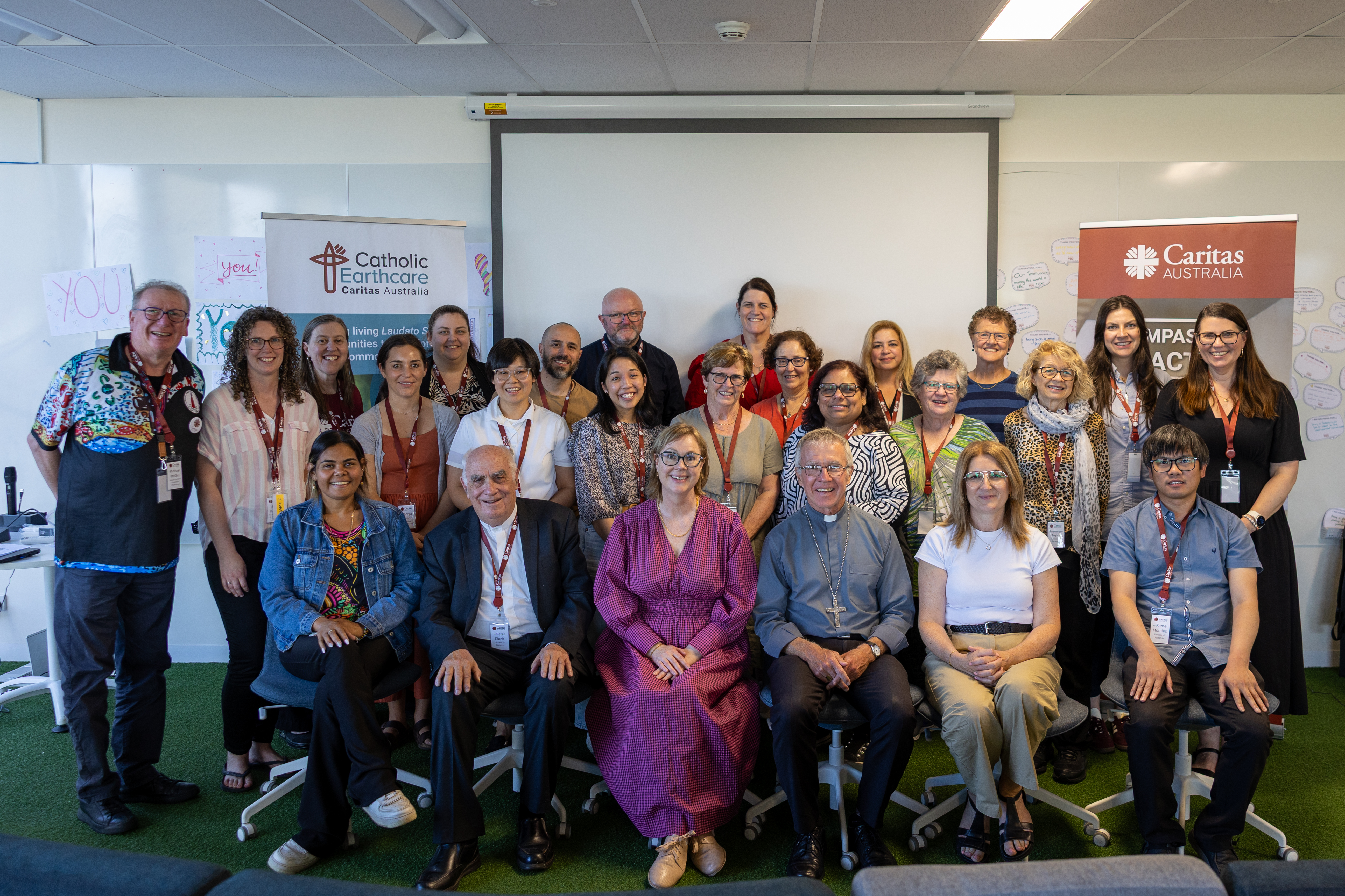 Kirsten Sayers And Bishop Danny Meagher Centre With Diocesan Directors And Caritas Australia Staff Photo Credit Caritas Australia