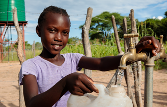 Africa Zimbabwe Drought Relief child with water