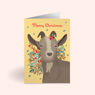 GG X MAS Product Files E Cards Goat Card Mockup