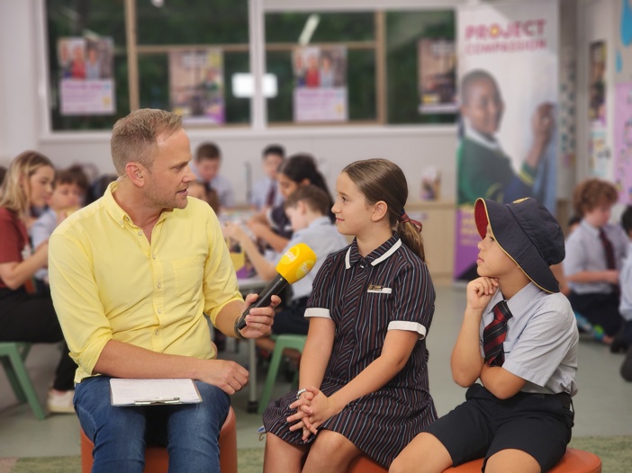 Launching Project Compassion 2026 live on The Today Show with students from St Mary's Cathedral College in the Archdiocese of Sydney..jpg