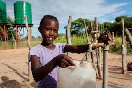 Thandolowayo Filling A Water Can