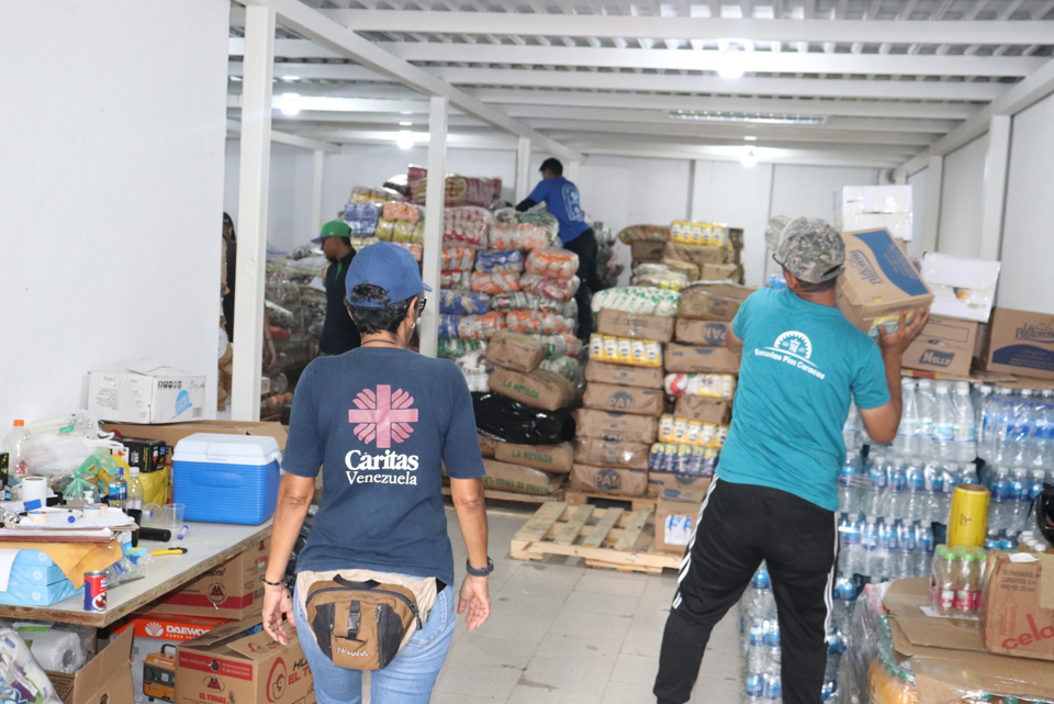 Emergency Aid Supplies Ready For Distribution In A Caritas Warehouse Photo Credit Caritas Venezuela