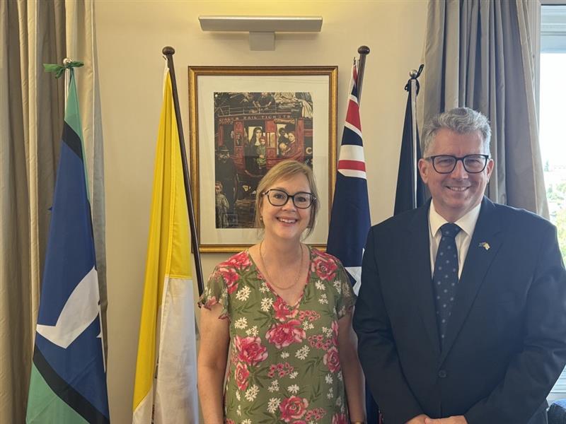 Kirsten Sayers CEO Of Caritas Australia And Keith Pitt Australian Ambassador To The Holy See Photo Credit Caritas Australia
