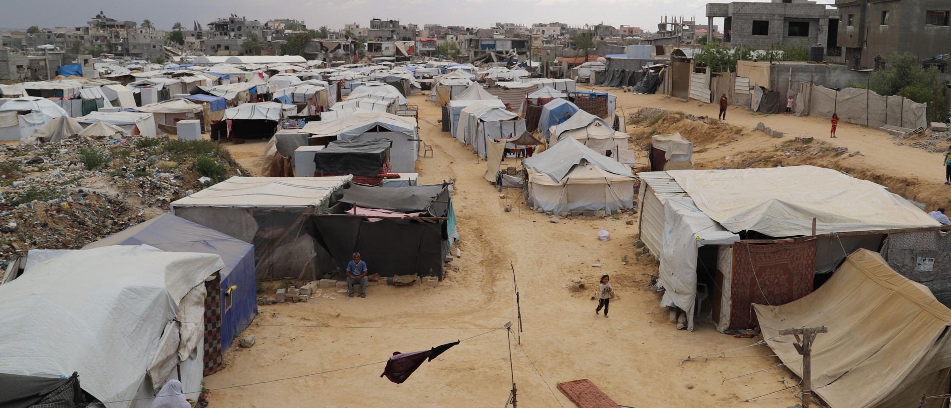 Aerial View Of A Shelter Site In The South Of Gaza Supported By Caritas Partners Photo Credit CRS