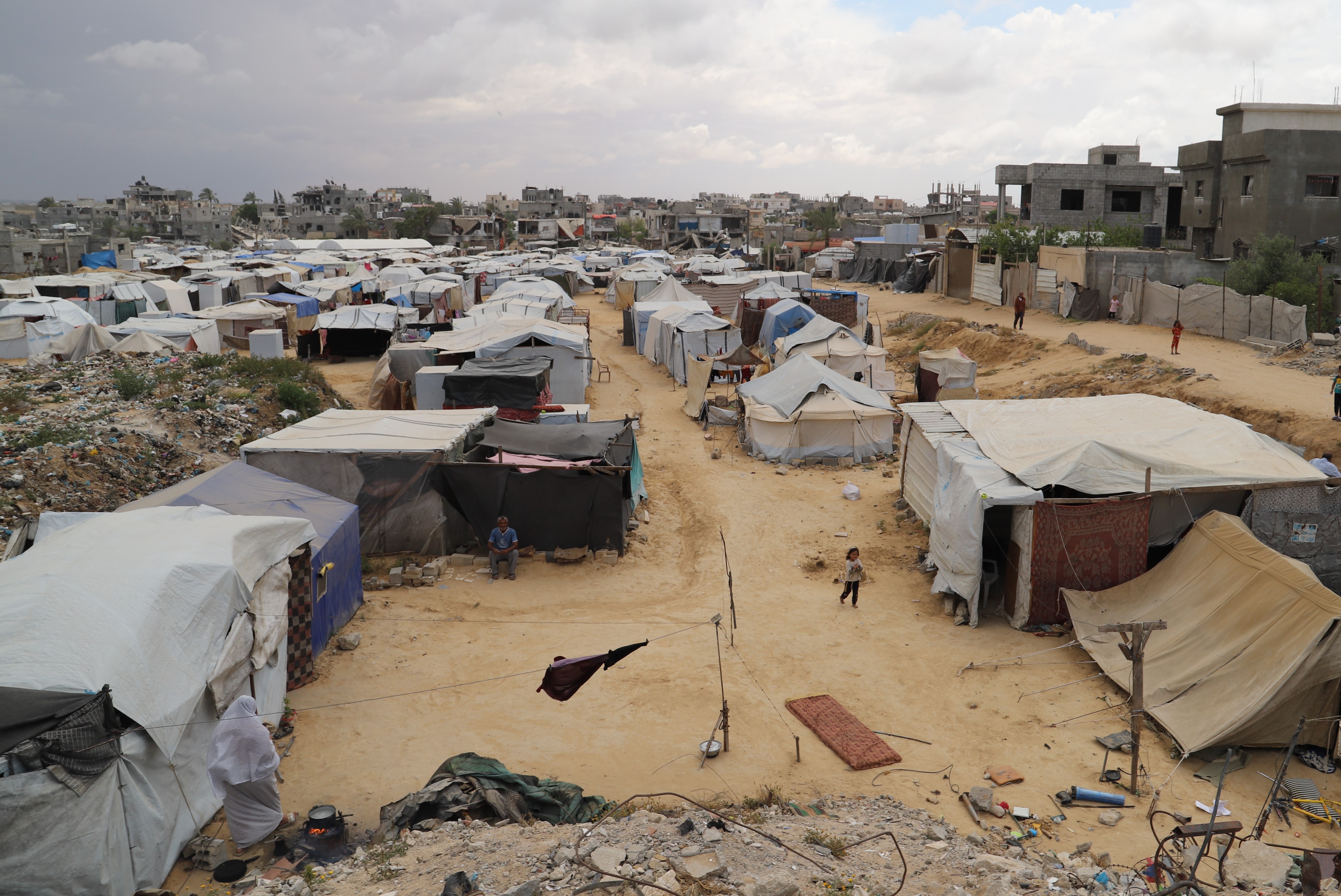 Aerial View Of A Shelter Site In The South Of Gaza Supported By Caritas Partners Photo Credit CRS