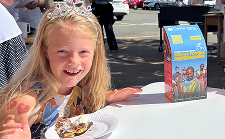 St John's, Numurkah hosted a pancake fundraiser to help raise funds for Project Compassion. Photo: Caritas Australia