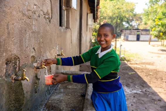 Sisilia Filling Water At School