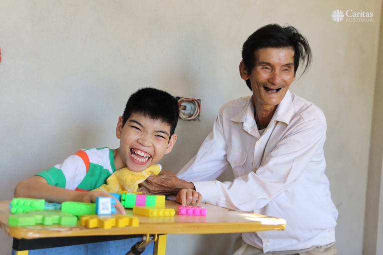 Ban volunteers to help run classes at his home every weekend so that his grandson can learn and play with other children. Photo: SRD