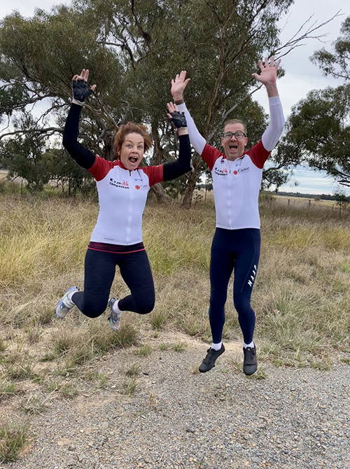 Kirsty And Richard Celebrate Passing The 500Km Mark