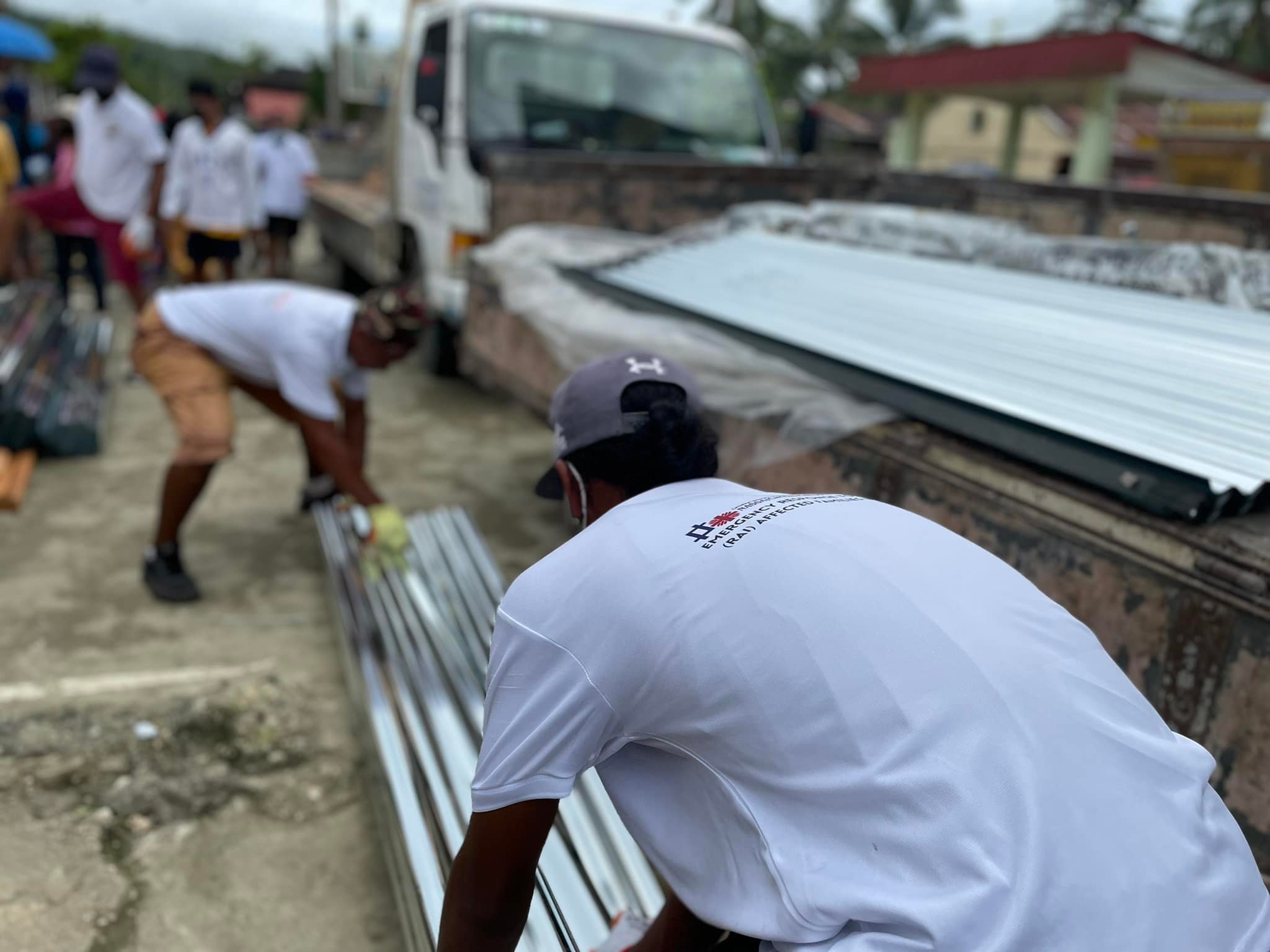 Destruction after Typhoon Rai in the Philippines.
