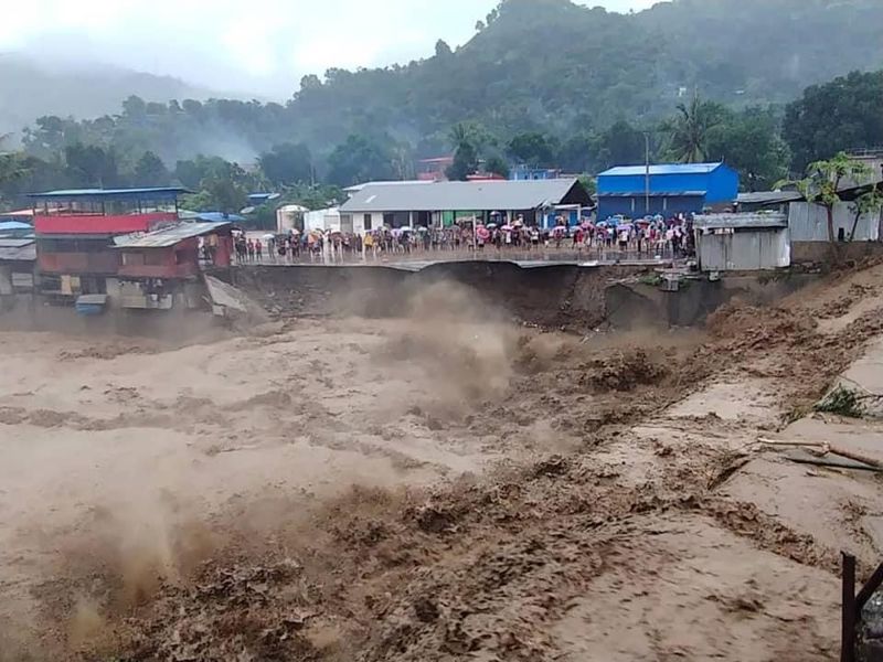 Flood Waters In A Suburb In Dili