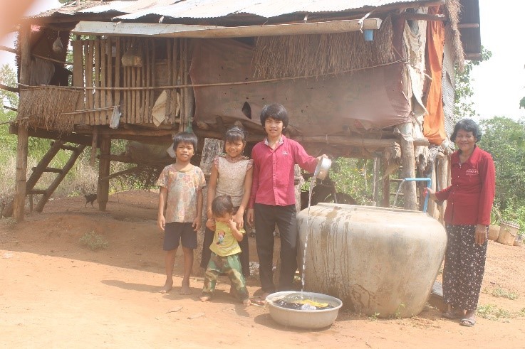 Seoun (right) and her family live in a village in rural Cambodia. Photo: Anakot Kumar.