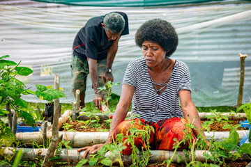 Manaini In Her Garden