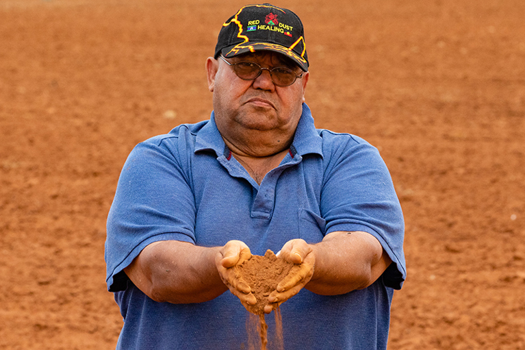 Uncle Tom Powell, founder of Red Dust Healing. Photo: Richard Wainwright/Caritas Australia