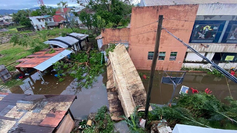 Destruction in Cebu after Typhoon Rai in late 2021. Photo: Caritas Cebu. 