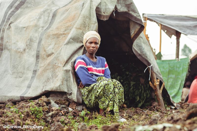 Woman in IDP camp in Democratic Republic of Congo