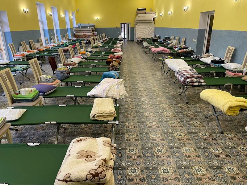 Emergency Shelter For Ukrainians Who Have Fled The Conflict In Dohobrych, On The Ukrainian Polish Border. Photo Caritas Ukraine