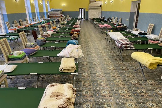 Emergency Shelter For Ukrainians Who Have Fled The Conflict In Dohobrych, On The Ukrainian Polish Border. Photo Caritas Ukraine