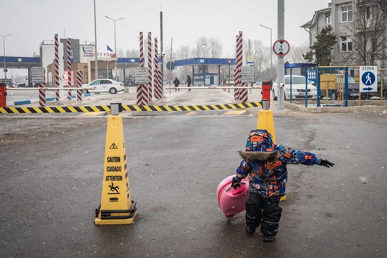 A Young Boy Who Has Fled The Bombing In Odessa, Ukraine At The Palanca Border Crossing. Photo Marijn Fidder, Caritas Germany. 2