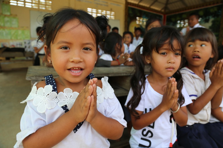 School children in Cambodia, 2020. Photo credit: Nicole Clements/Caritas Australia.