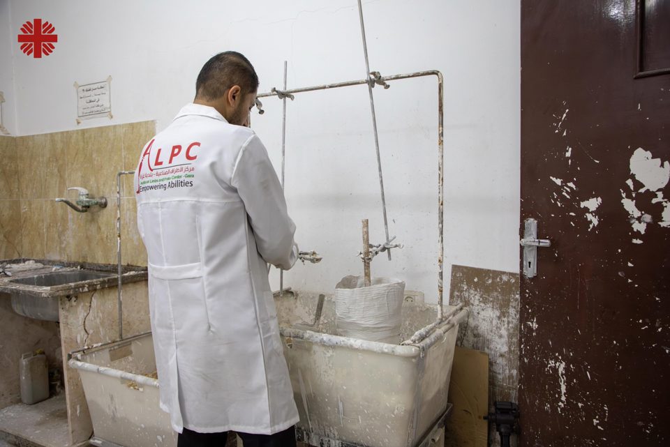 A Specialist Works On Casting A Prosthetic Photo Credit Caritas Jerusalem