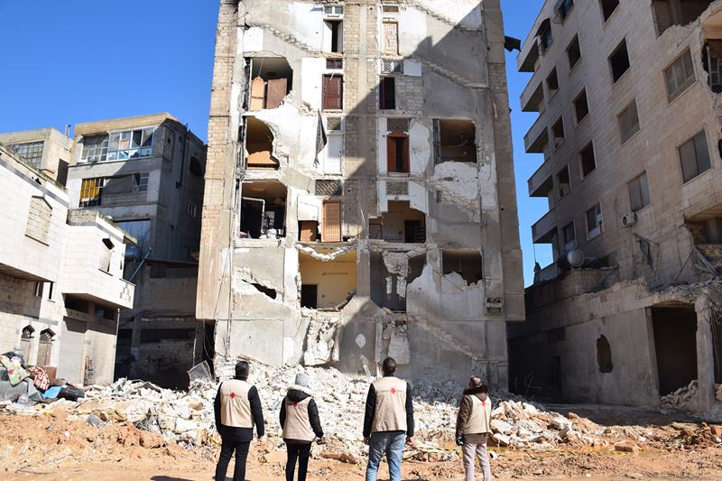 Caritas Syria Staff Assessing Earthquake Damage In Hama, Syria. Photo Caritas Syria