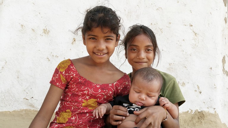 Children living in Nepal. Photo credit: Richard Wainwright/Caritas Australia.