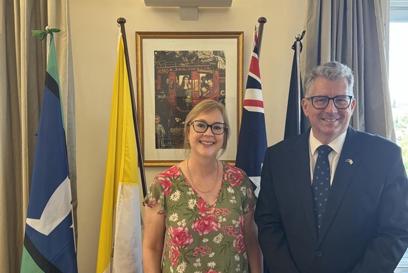 Kirsten Sayers CEO Of Caritas Australia And Keith Pitt Australian Ambassador To The Holy See Photo Credit Caritas Australia