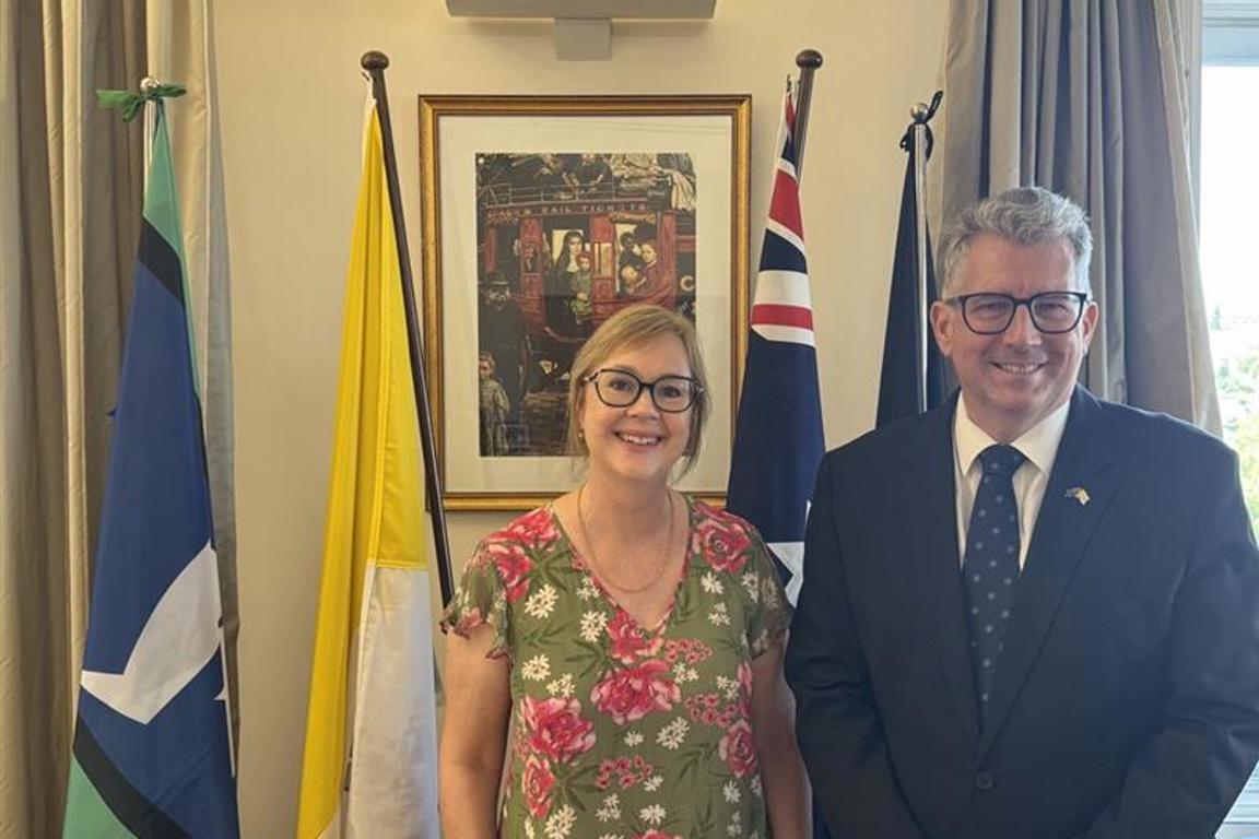 Kirsten Sayers CEO Of Caritas Australia And Keith Pitt Australian Ambassador To The Holy See Photo Credit Caritas Australia