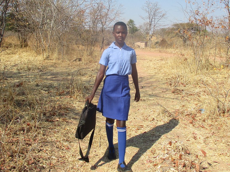 Thandolwayo Is Now Excelling At School. Photo credit: Caritas Hwange.