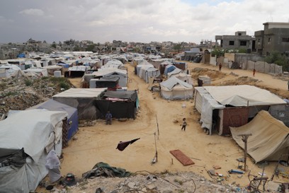 Aerial View Of A Shelter Site In The South Of Gaza Supported By Caritas Partners Photo Credit CRS