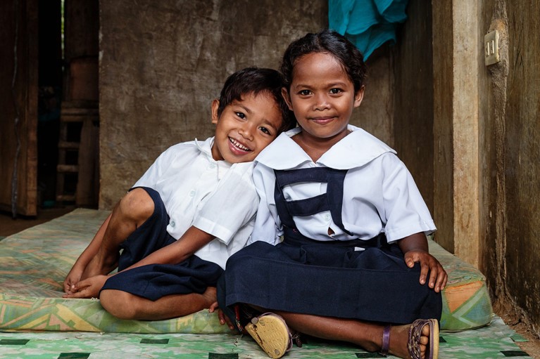 School children in their home in the Philippines. Photo credit: Richard Wainwright/Caritas Australia.