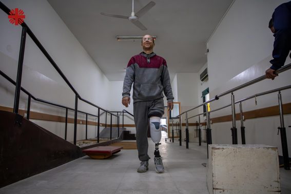 A Man Walks With A Prosthetic Leg Provided By A Caritas Backed Program Photo Credit Caritas Jerusalem