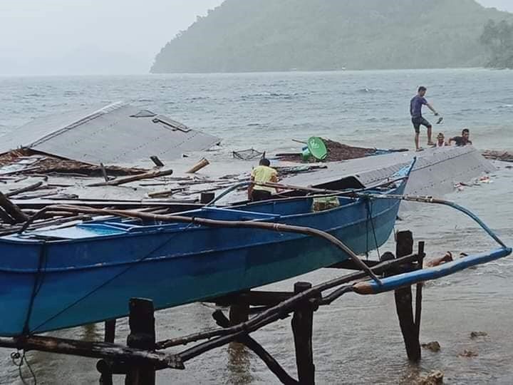 Houses are submerged in Palawan. Photo: Darwin Lina Daco From Brigada News Fm Palawan
