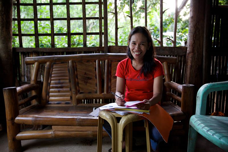 Aloma has learnt how to care for her local environment in the Philippines