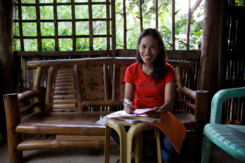 Aloma has learnt how to care for her local environment in the Philippines