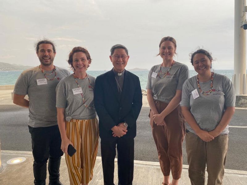 Caritas Australia team and President of Caritas Internationalis, His Eminence Cardinal Luis Antonio Tagle